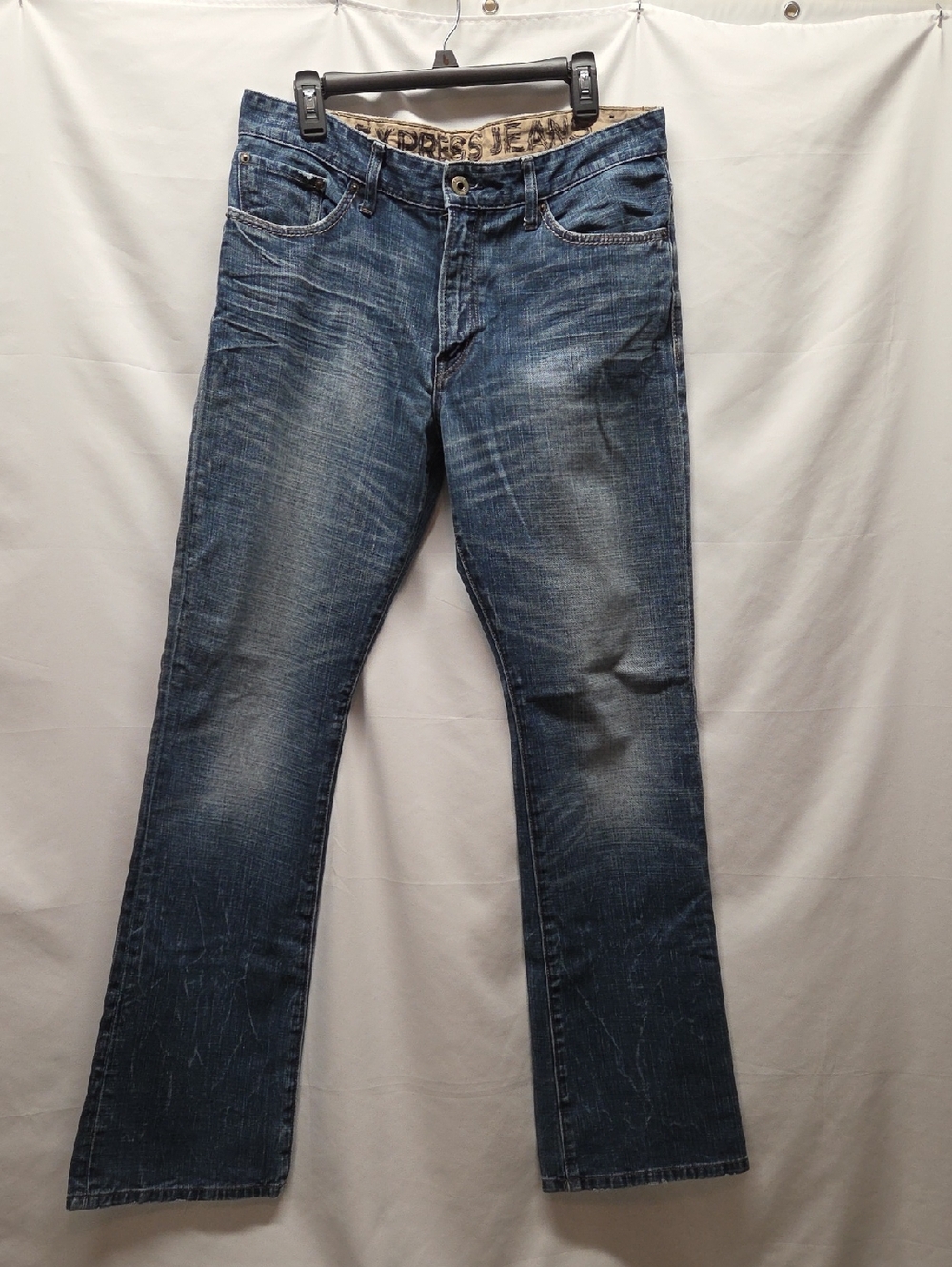 Express Jeans Kingston Classic Boot Cut Denim Distressed Vintage